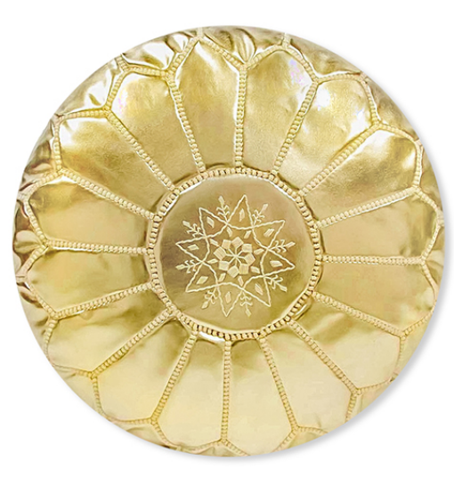 Gold pouf