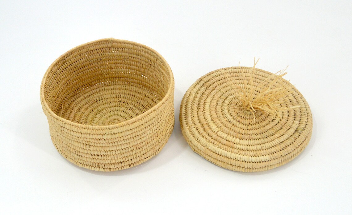 raffia storage basket