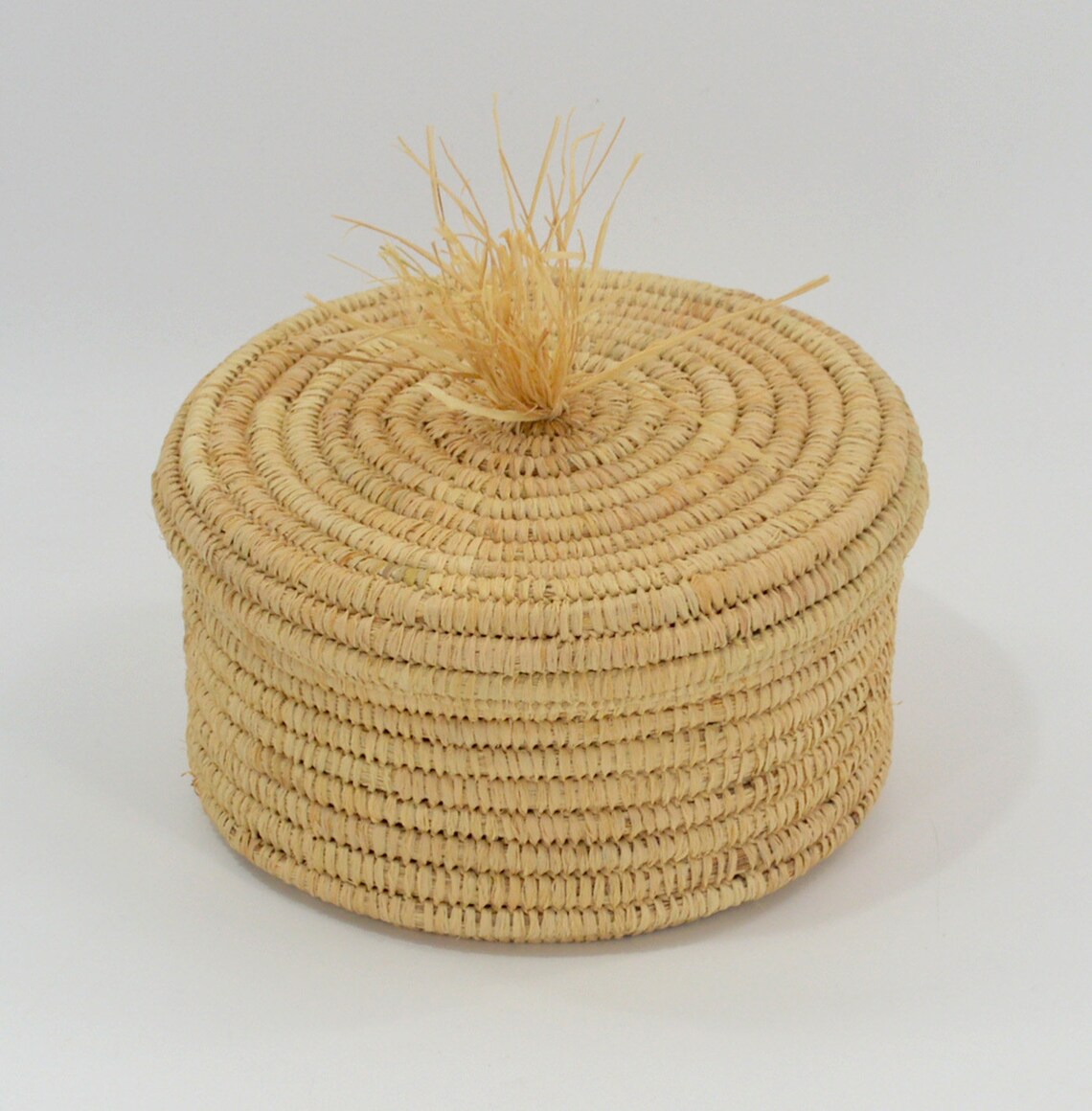 raffia storage basket